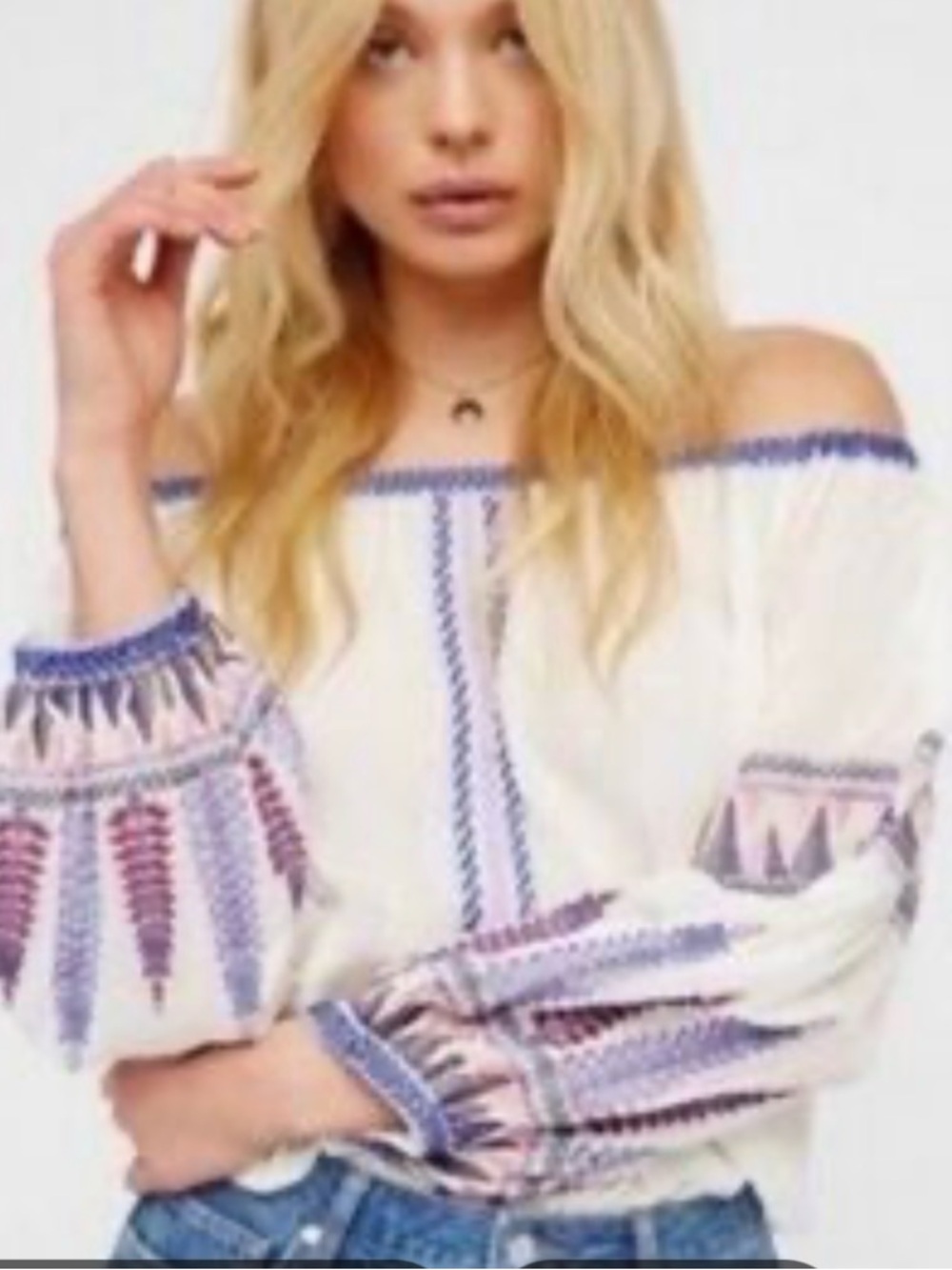 Free People Dream On Off Shoulder Blouse